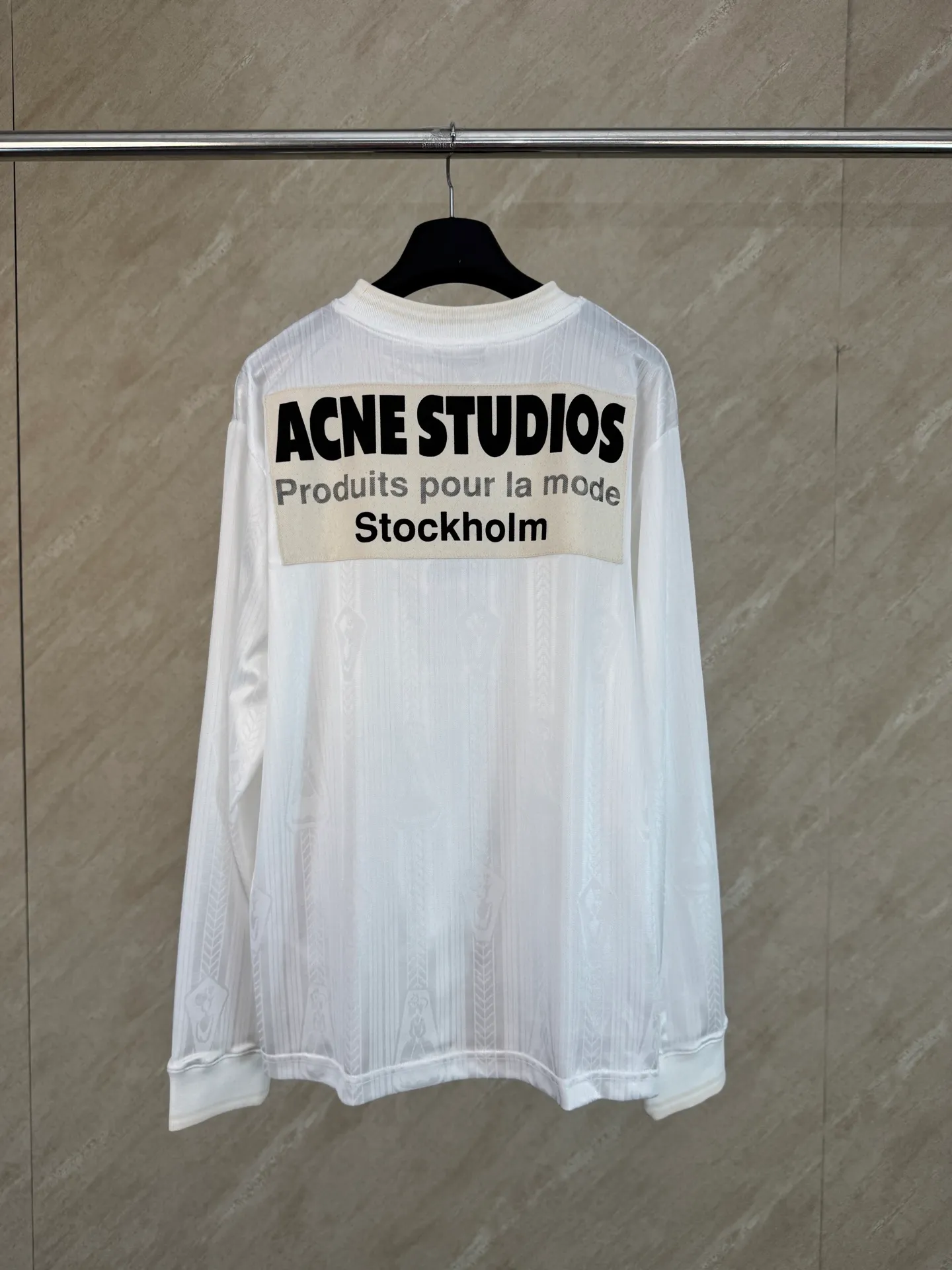 Acne Studios 26SS football jersey technical jacquard fabric logo long sleeve size s m l xl